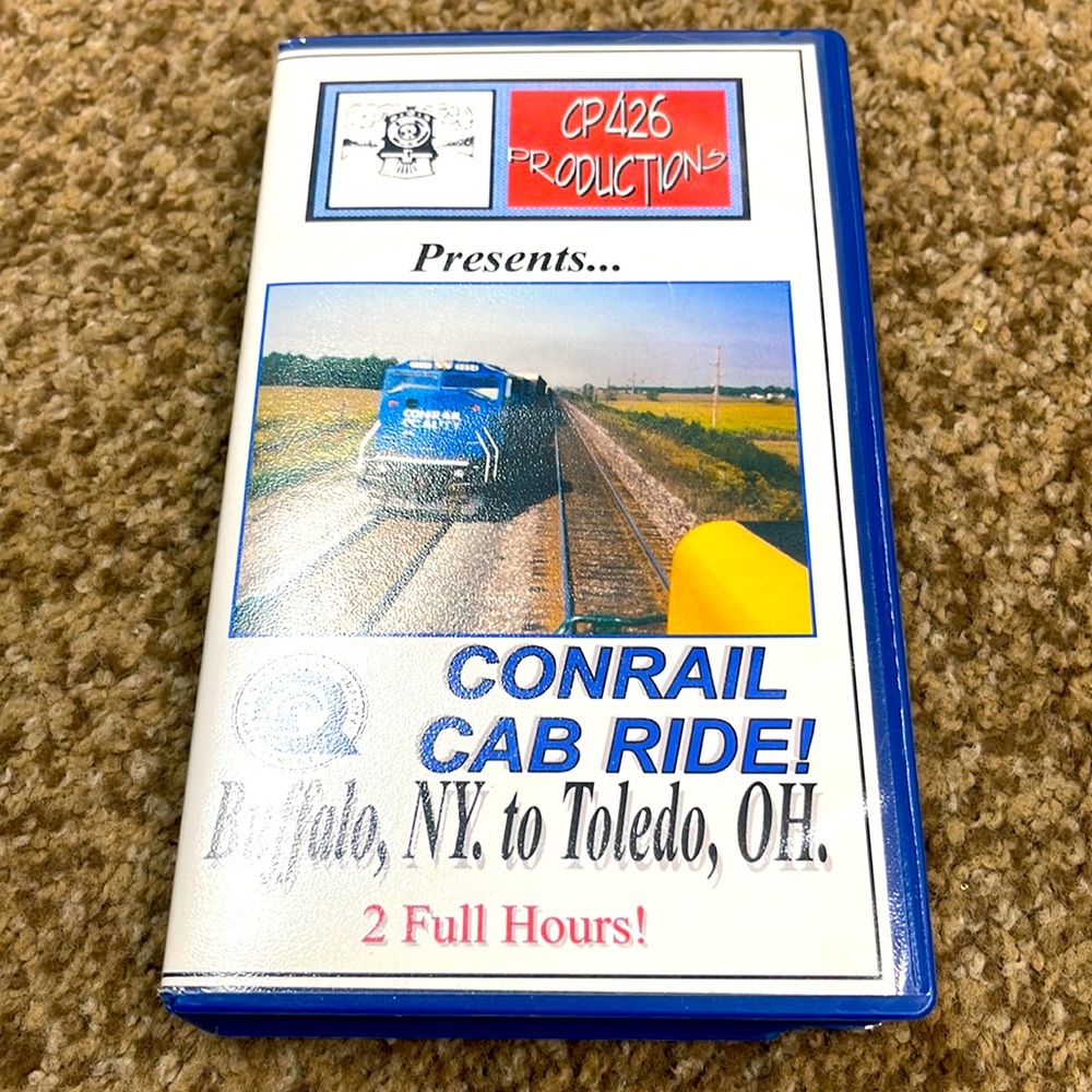 Conrail Cab Ride Train vhs tape from Buffalo to Toledo